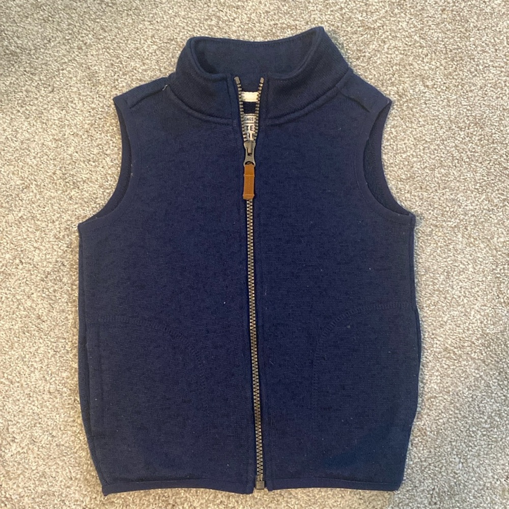 Carters fleece lined zip up  sweater vest